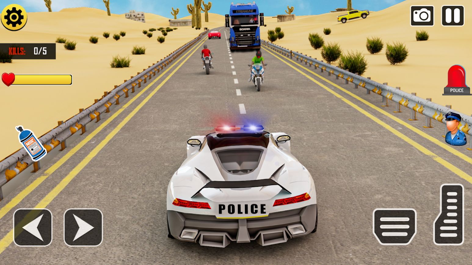 警車特技巨型坡道游戲手機(jī)版（Police Car Stunt Simulation 3D）截圖3