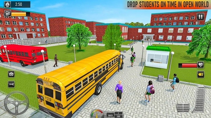 校車駕駛巴士游戲安卓版（School Bus Coach Simulator 3D）截圖2