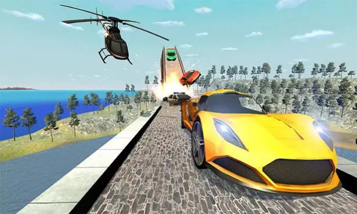 爬山特技競(jìng)賽游戲中文版（Mountain Climb Stunt Racing Game）截圖1