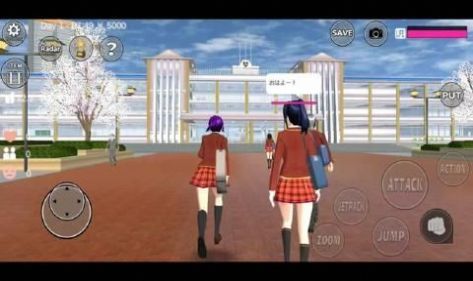高中動(dòng)漫女孩3D生活游戲版截圖3