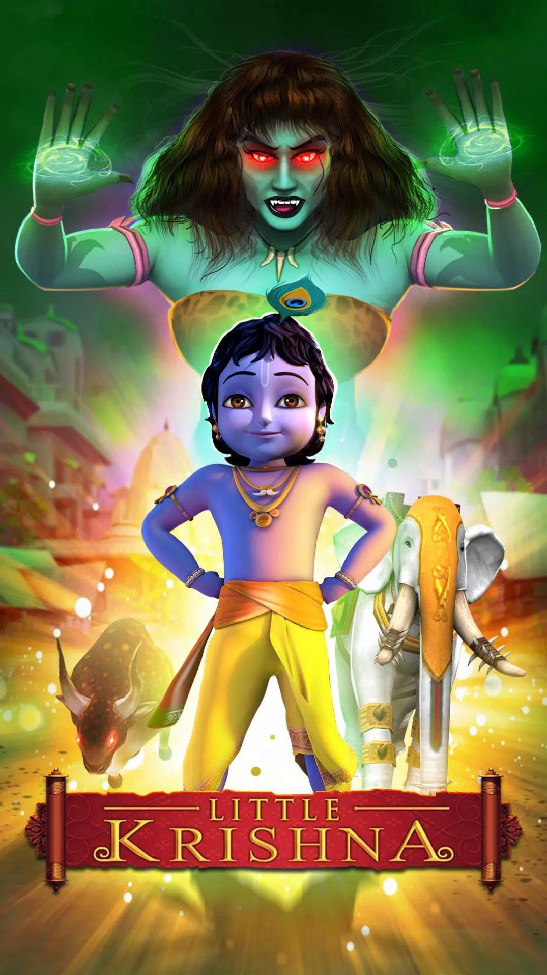 阿拉丁神燈跑酷游戲中文版（Little Krishna）截圖1
