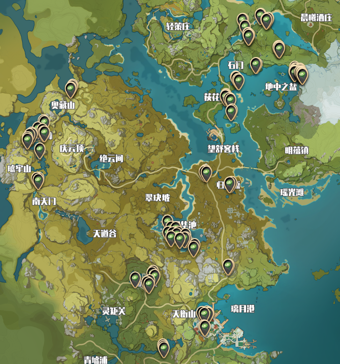 原神蓮蓬在哪？2022蓮蓬地圖采集點