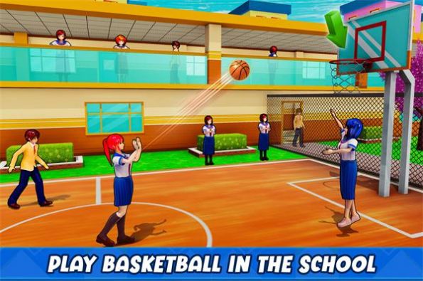 女生高中校園生活游戲中文版最新版（Anime Girls School Simulator）截圖2