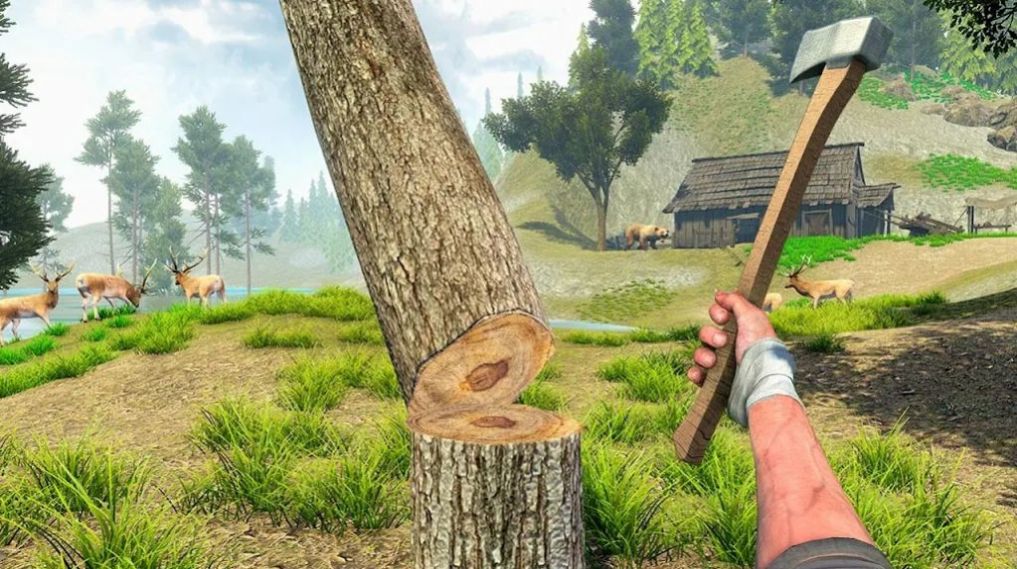 島嶼冒險(xiǎn)生存游戲中文版（Woodcraft Survival Island）截圖1