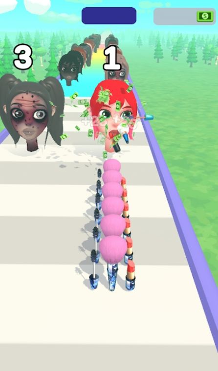 化妝刷沖刺游戲安卓版（Makeup Run Game）截圖2