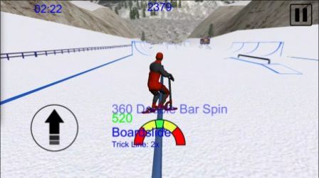 山地自由式雪地滑板车游戏中文版（Snowscooter Freestyle Mountain）截图1: