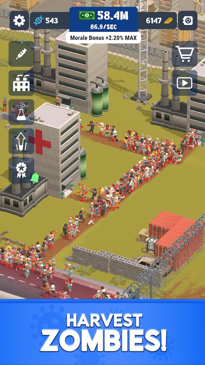 僵尸公司治愈部落游戲中文版（Zombie Corp）截圖2