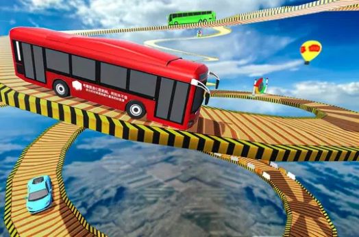危險賽道巴士駕駛游戲中文手機(jī)版（Bus Stunt Game）截圖3