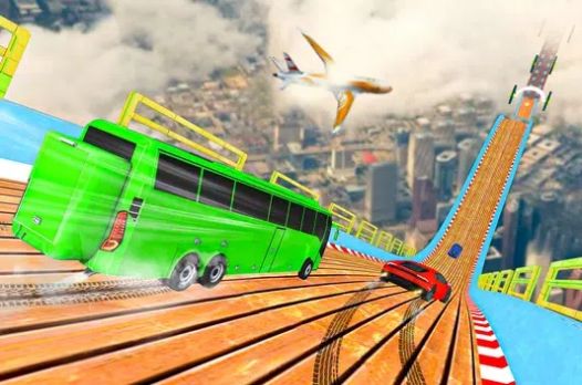 危險賽道巴士駕駛游戲中文手機(jī)版（Bus Stunt Game）截圖4