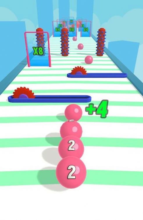 球棧2048游戲版（Beards Stack 2048）截圖3