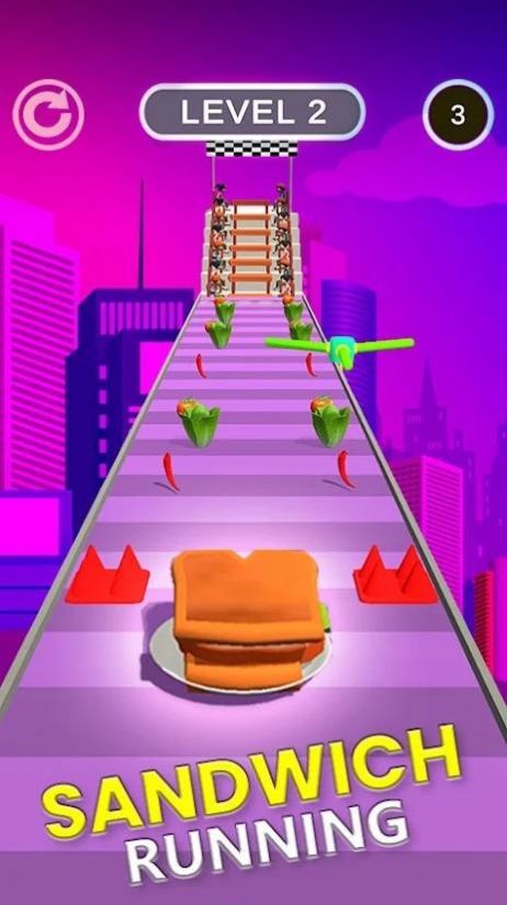 三明治障礙跑游戲安卓版（Sandwich Runner）截圖1