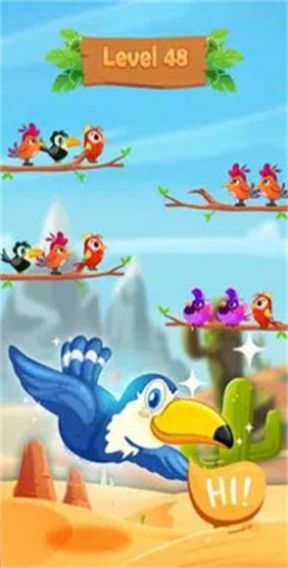 小鳥顏色配對游戲中文版（Bird Sort Puzzle Color Sort）截圖1
