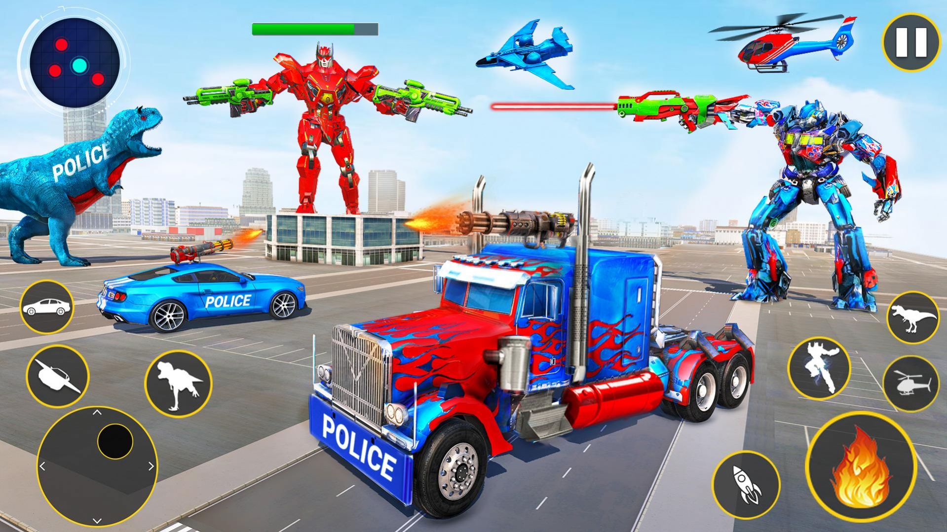 警車機(jī)器人英雄游戲版截圖1