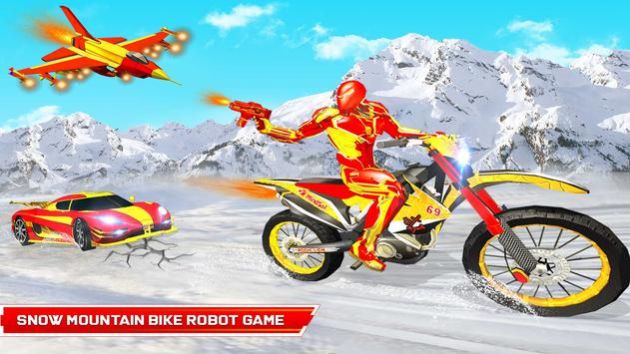 雪自行車變形機器人游戲中文版截圖4