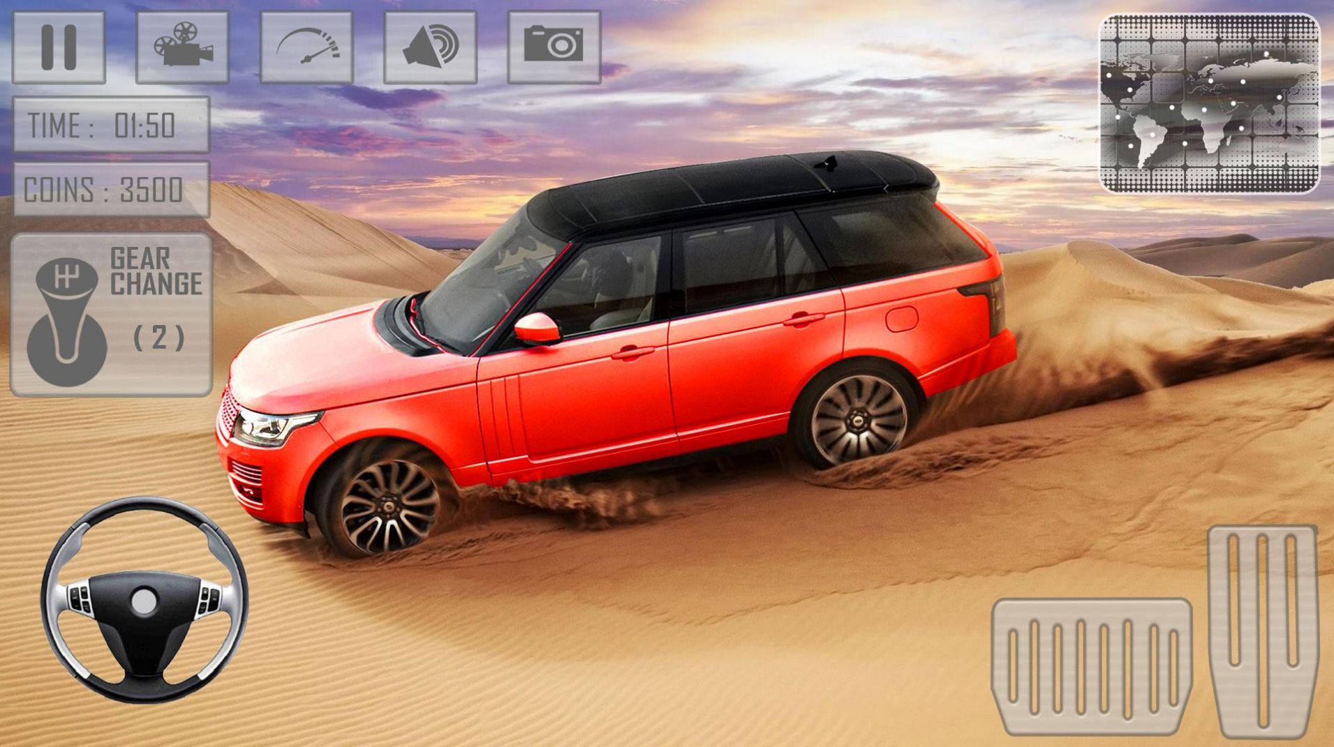 沙漠越野四驅(qū)車(chē)游戲安卓版（4x4 Offroad Desert Drive Game）截圖1