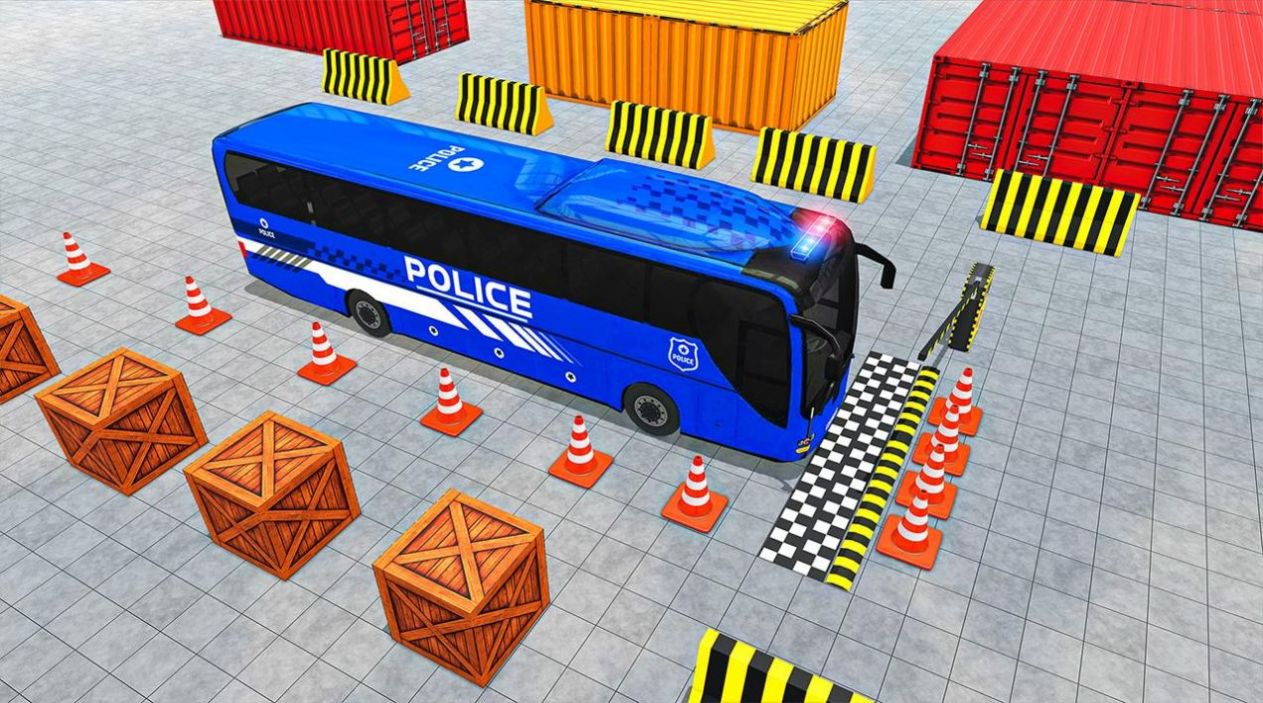 警察巴士停車游戲最新安卓版（Police Bus Parking Game）截圖4