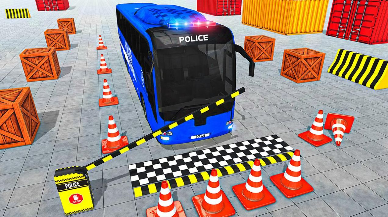 公交車(chē)停車(chē)模擬器游戲安卓版（Police Bus Parking Game）截圖4