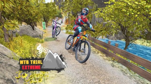 山地自行車(chē)下坡賽車(chē)游戲安卓版（Mountain Bike Downhill Racing）截圖3