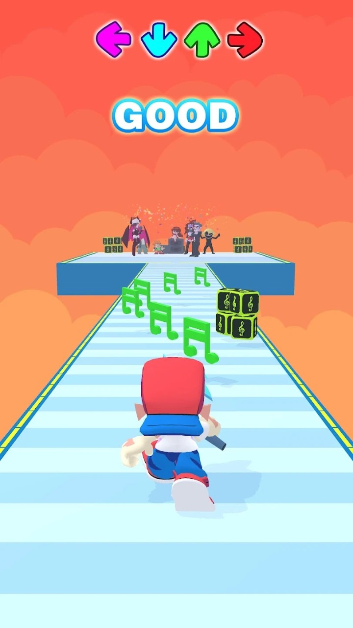 FNF音樂比賽游戲中文版（FNF Music Race 3D）截圖6
