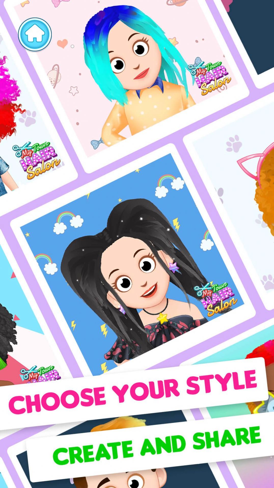 我的小鎮(zhèn)美發(fā)沙龍游戲最新版（My Town Hair Salon）截圖4