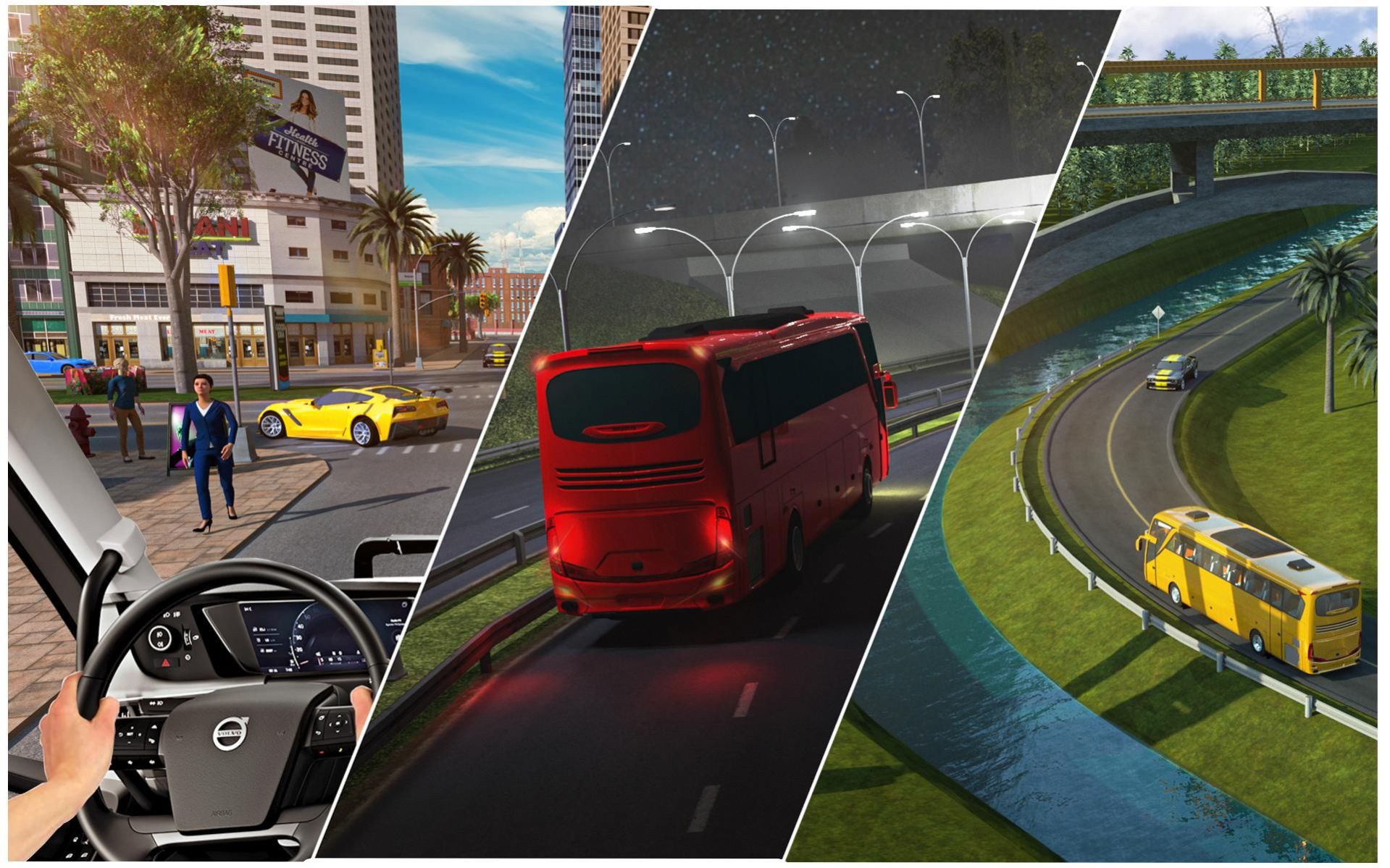 教練巴士駕駛司機(jī)游戲安卓版（tourist bus simulator games 3d）截圖2