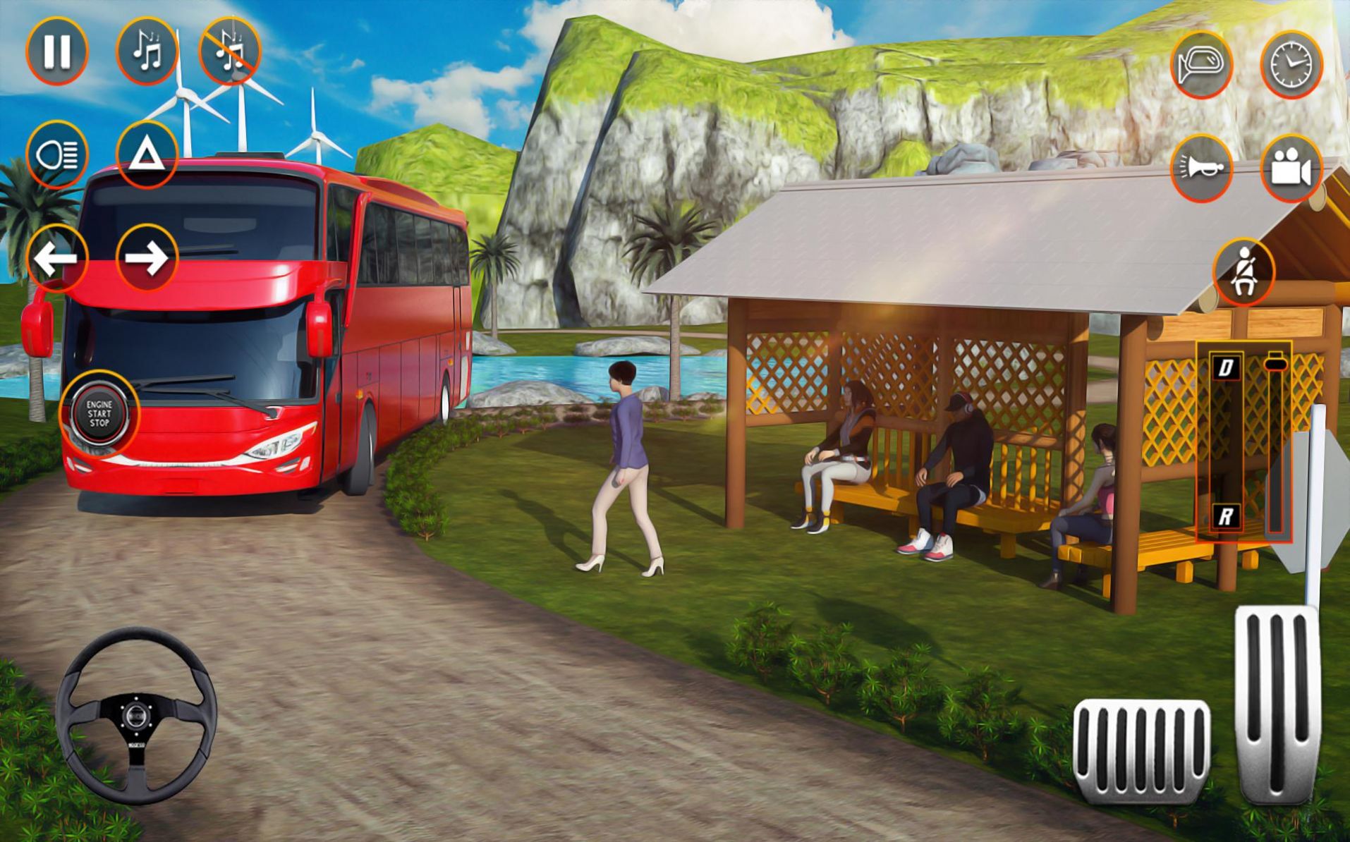 教練巴士駕駛司機(jī)游戲安卓版（tourist bus simulator games 3d）截圖3