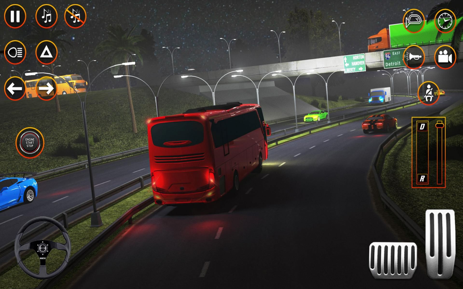 教練巴士駕駛司機(jī)游戲安卓版（tourist bus simulator games 3d）截圖4