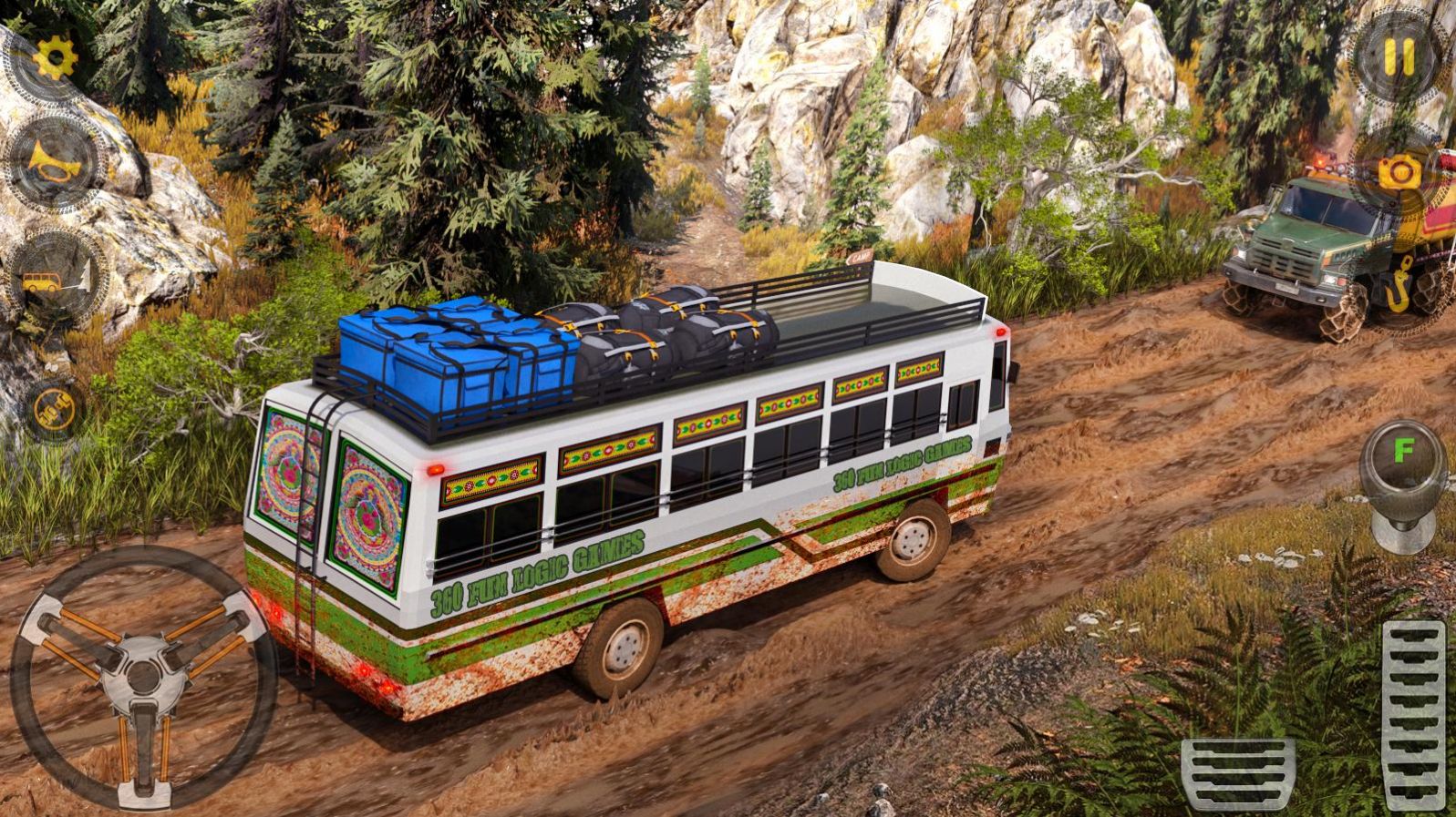 越野驾驶泥巴游戏安卓版（Offroad Driving Mud Bus Game）截图2: