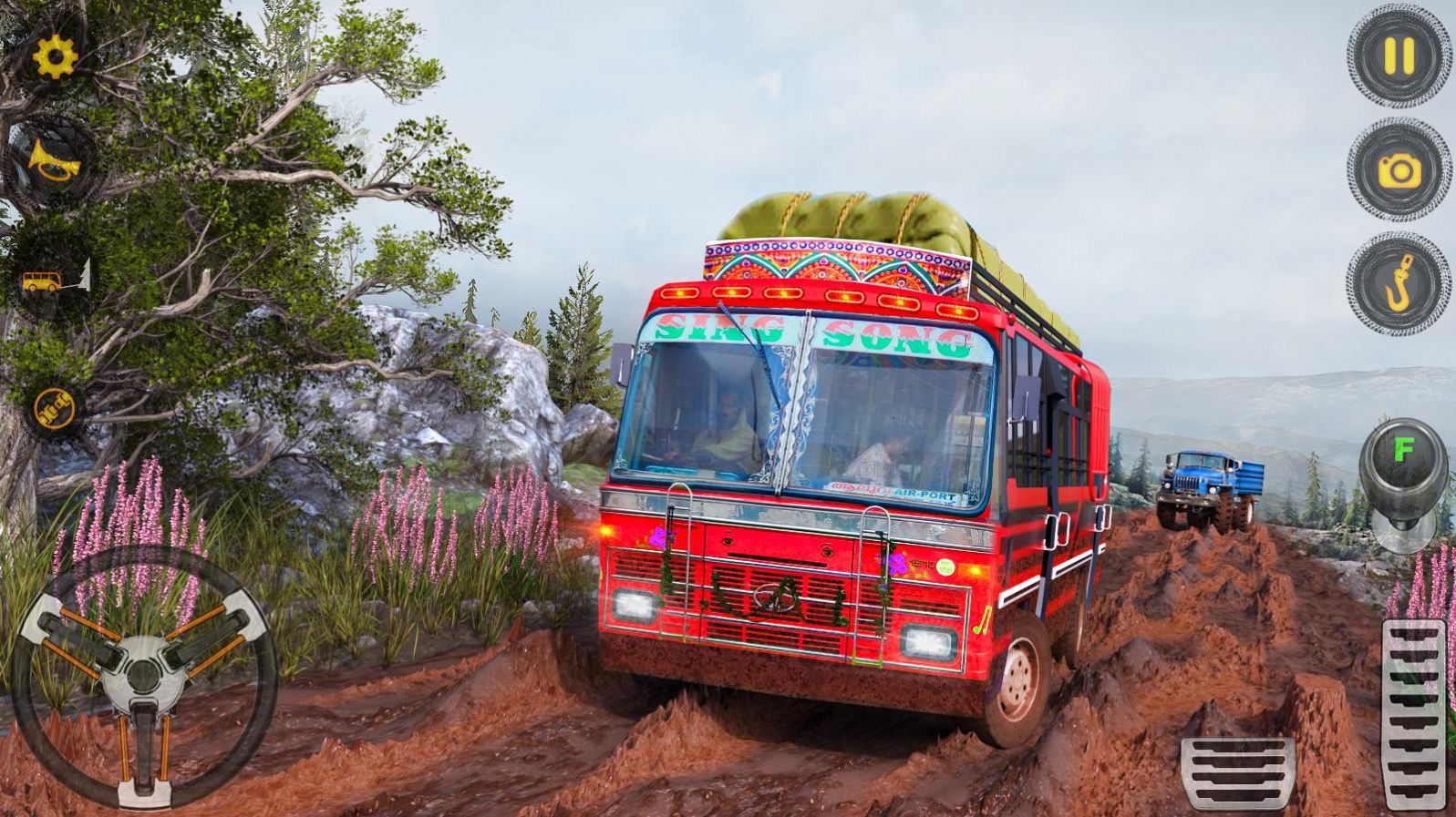 越野驾驶泥巴游戏安卓版（Offroad Driving Mud Bus Game）截图4: