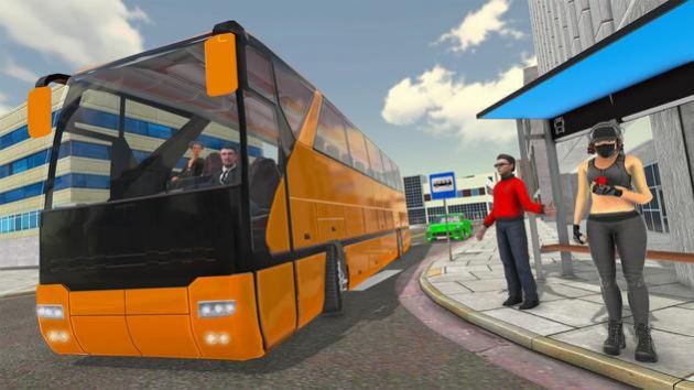 城市蔻馳巴士游戲2022手機版（City Coach Bus Game）截圖1