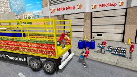 牛奶運(yùn)輸車游戲中文安卓版（Milk Transporter Truck）截圖3