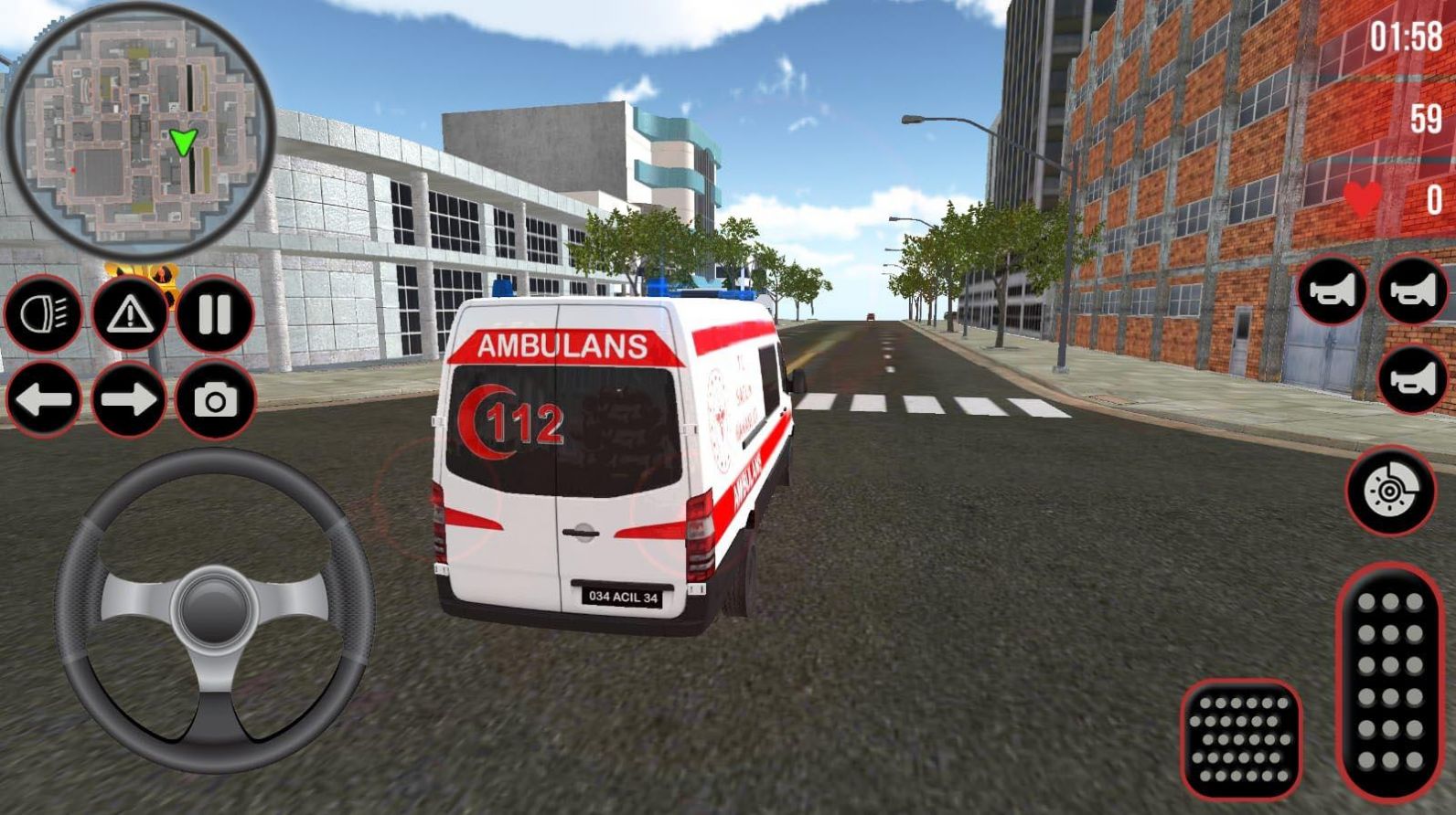 救護車緊急救援人員游戲安卓版（Ambulance Simulator）截圖2