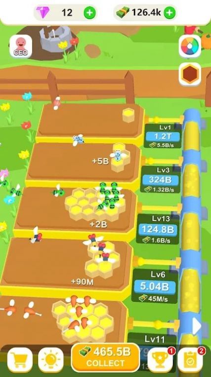 閑置蜜蜂農(nóng)場(chǎng)游戲安卓版下載（Idle Bee Farm）截圖1