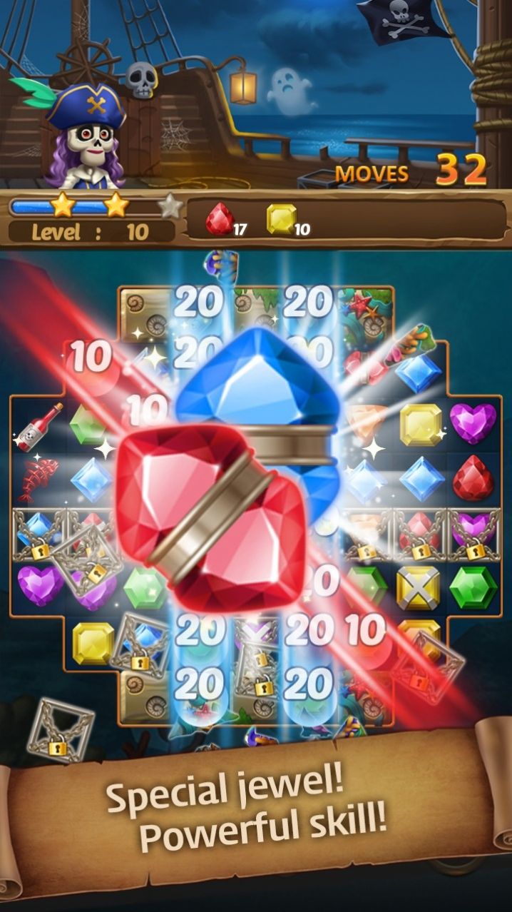 珠寶幽靈船游戲中文版（Jewels Ghost Ship）截圖4
