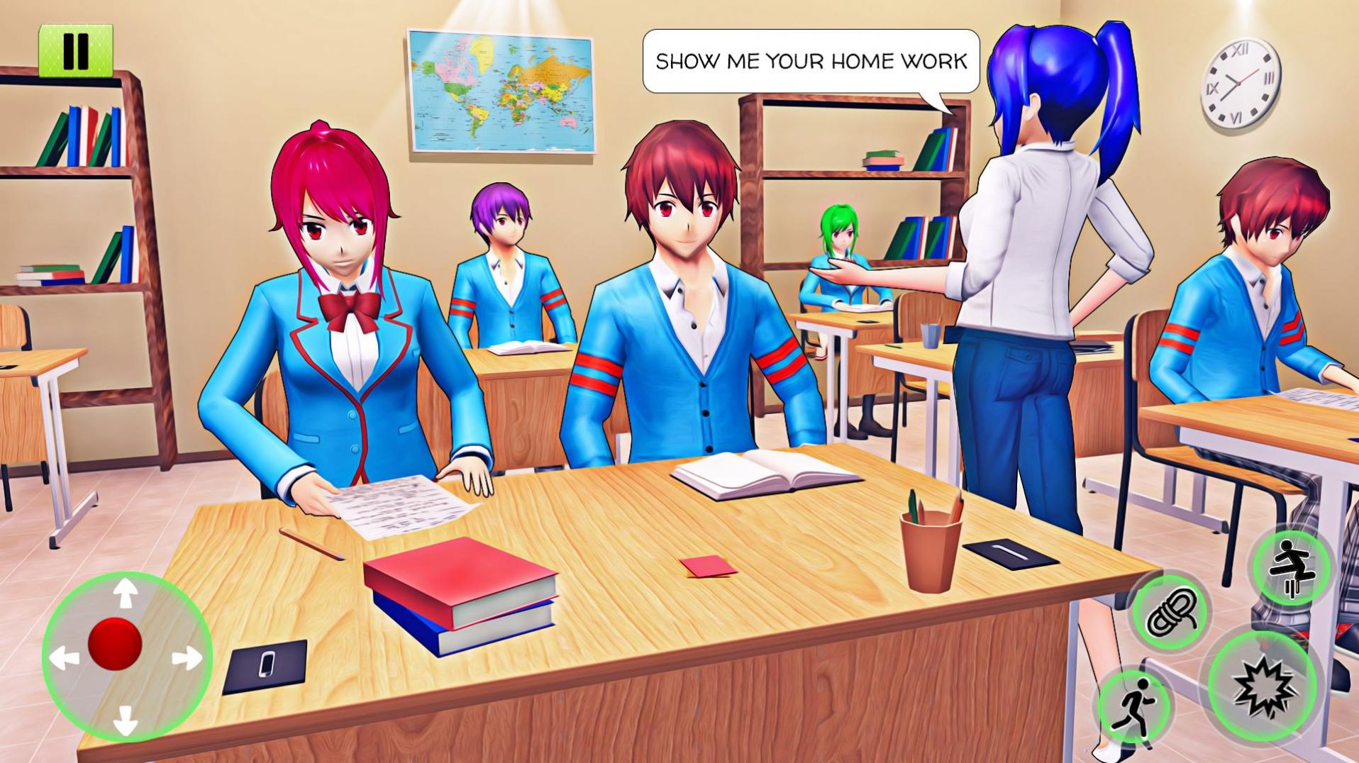 動漫校園女孩生活模擬器游戲安卓版（Anime Girl Love Life Simulator）截圖1