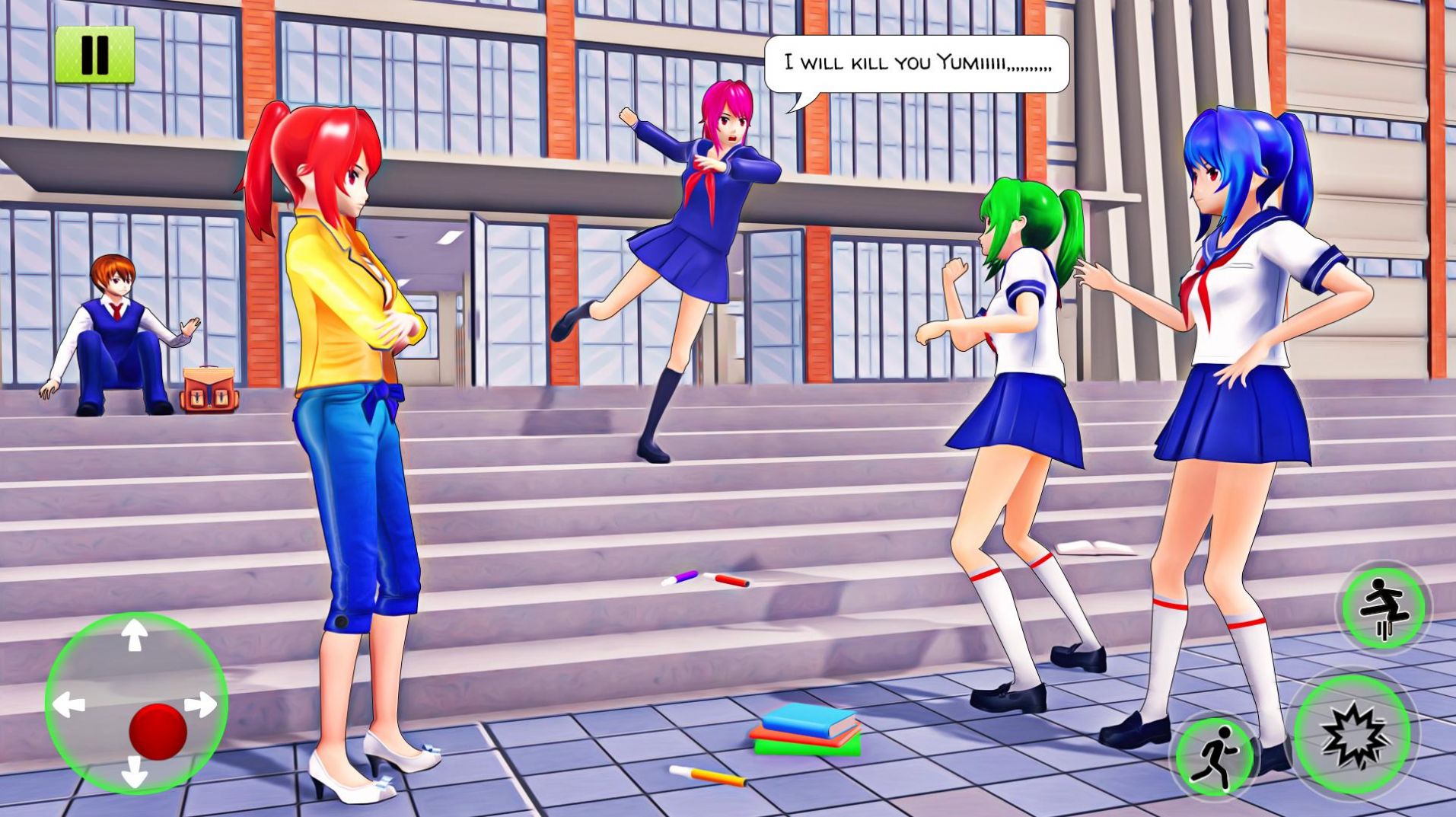 動漫校園女孩生活模擬器游戲安卓版（Anime Girl Love Life Simulator）截圖2