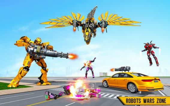 飛行出租車(chē)機(jī)器人游戲安卓版（Flying Taxi Robot Game）截圖1
