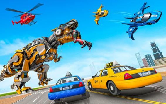 飛行出租車(chē)機(jī)器人游戲安卓版（Flying Taxi Robot Game）截圖3