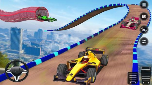 超級方程式賽車特技游戲安卓版（Formula Mega Ramp Car Stunts）截圖2