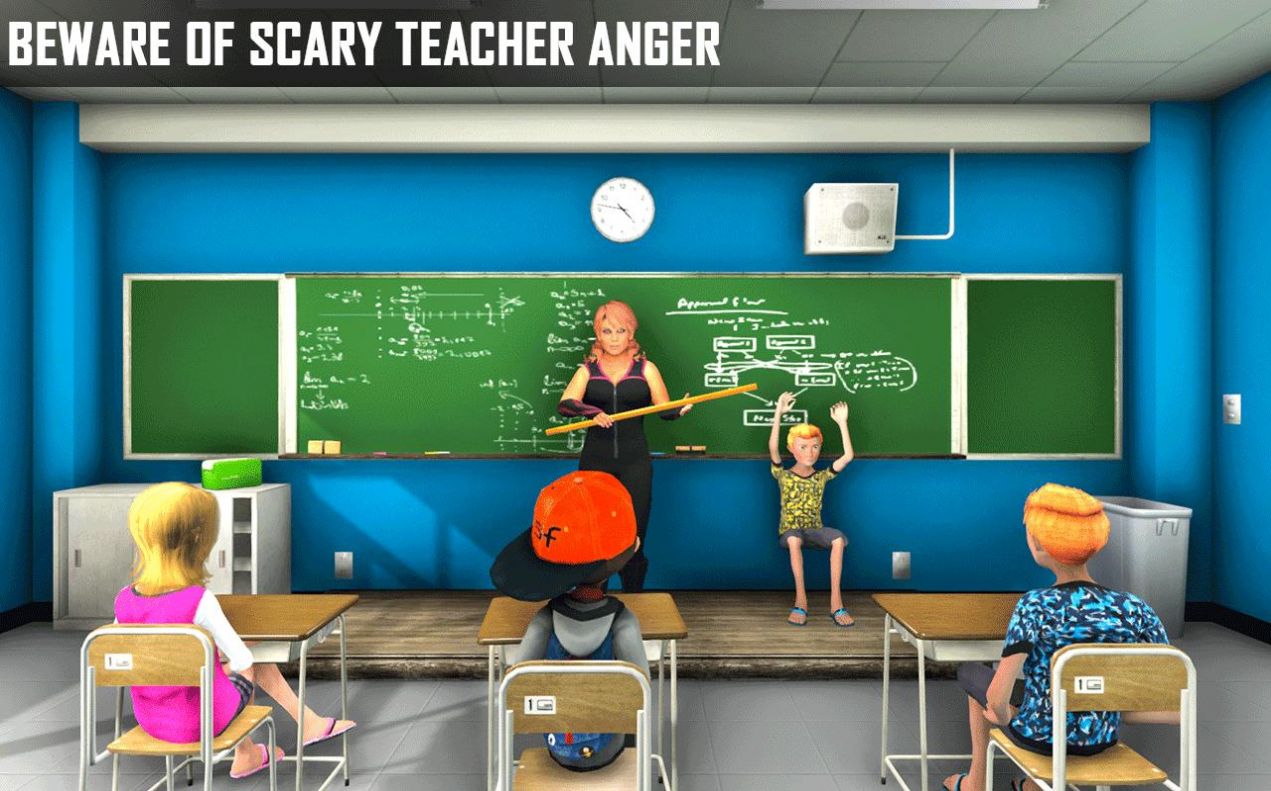 整蠱老師3d游戲中文版（Scary Evil Teacher 3D ）截圖1