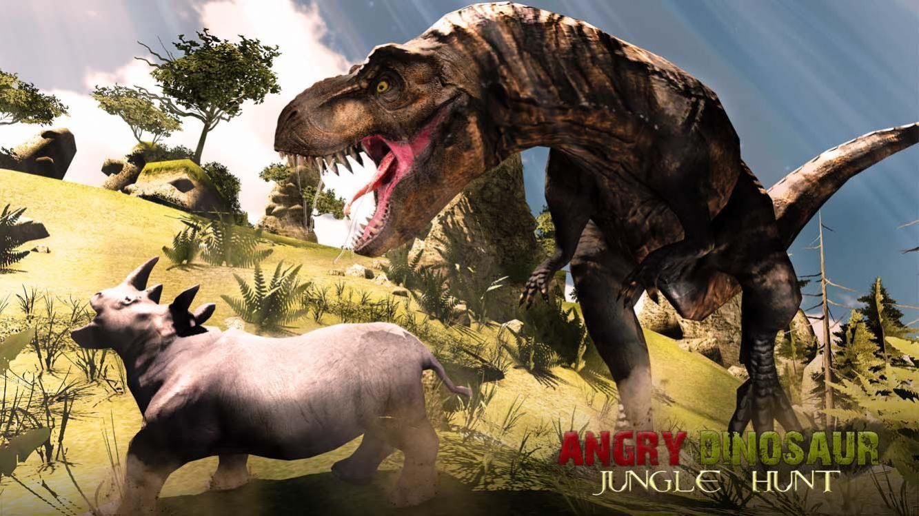 憤怒恐龍獵人霸王龍游戲中文版（Angry Dinosaur Jungle Attack ）截圖4