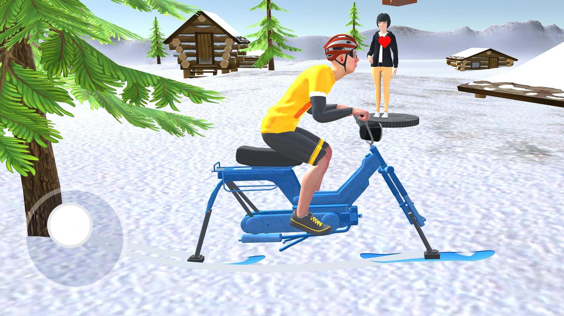 雪地自行車騎行游戲中文版（Snow Bike Ride ）截圖1