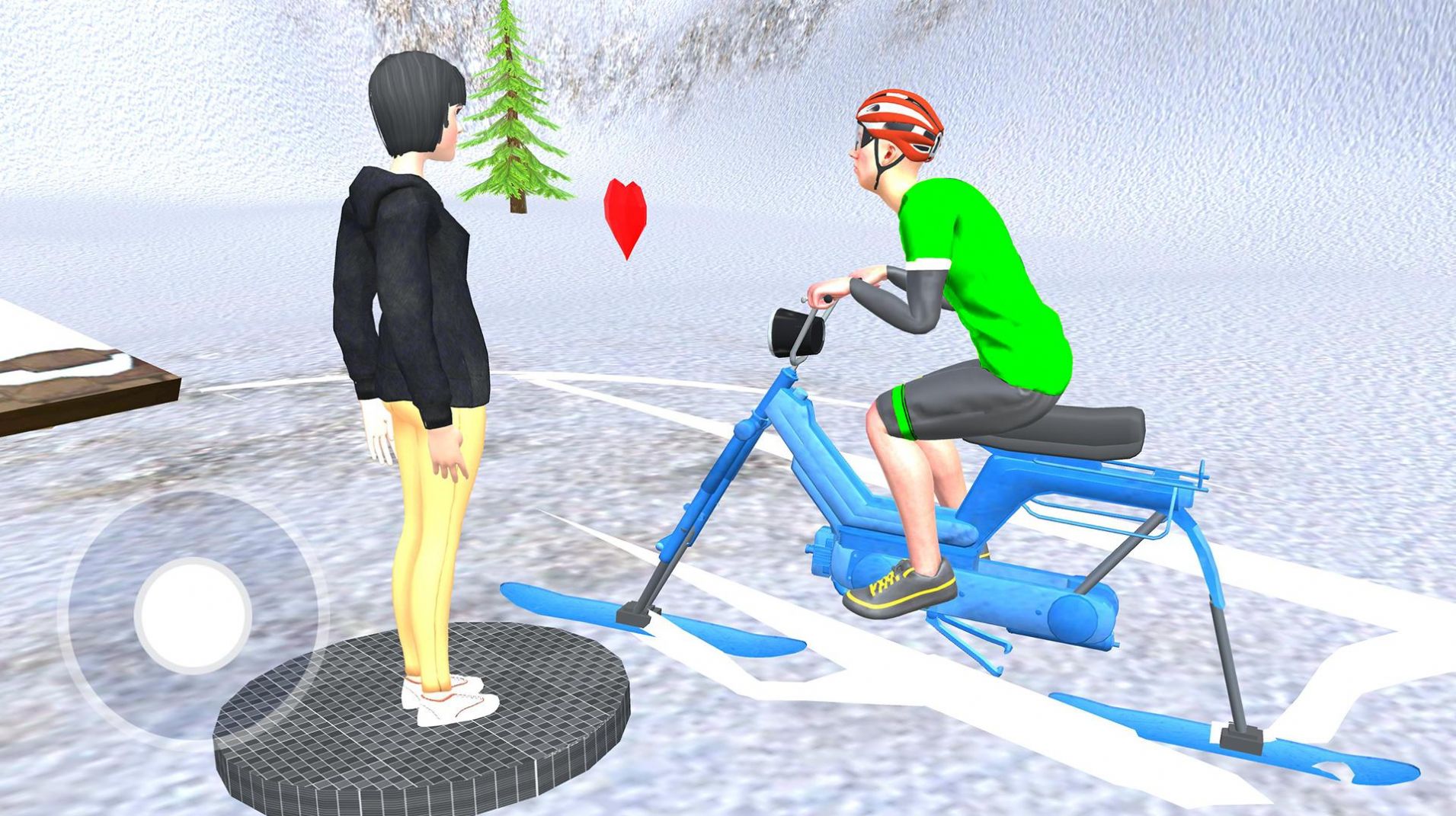 雪地自行車騎行游戲中文版（Snow Bike Ride ）截圖2