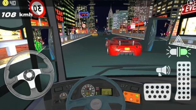 夜班公交車司機游戲安卓版（Bus Driver Night Shift）截圖1
