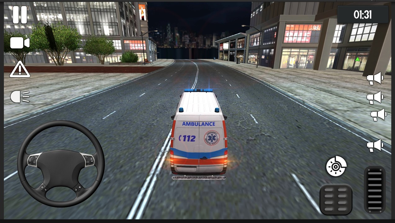 救護(hù)車醫(yī)院模擬游戲中文手機(jī)版（City Ambulance Simulator）截圖1