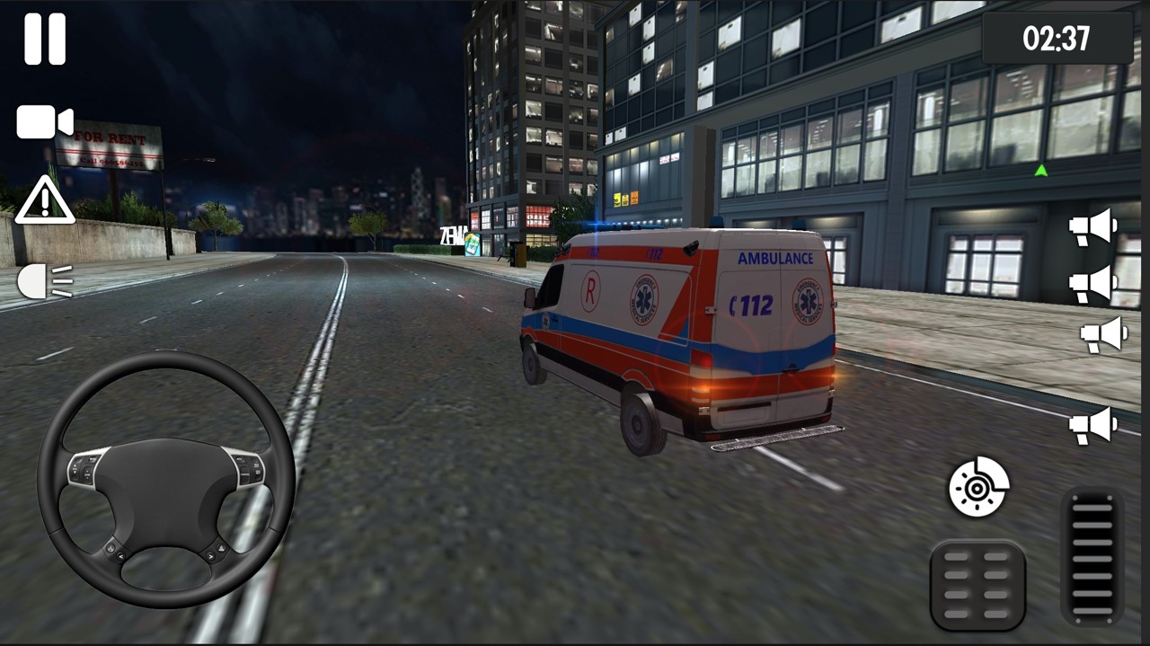 救護(hù)車醫(yī)院模擬游戲中文手機(jī)版（City Ambulance Simulator）截圖3