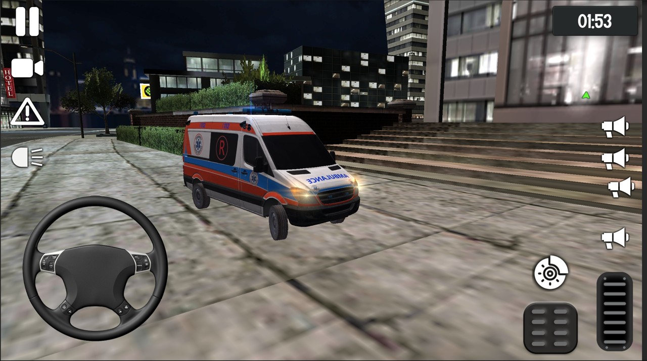 救護(hù)車醫(yī)院模擬游戲中文手機(jī)版（City Ambulance Simulator）截圖2