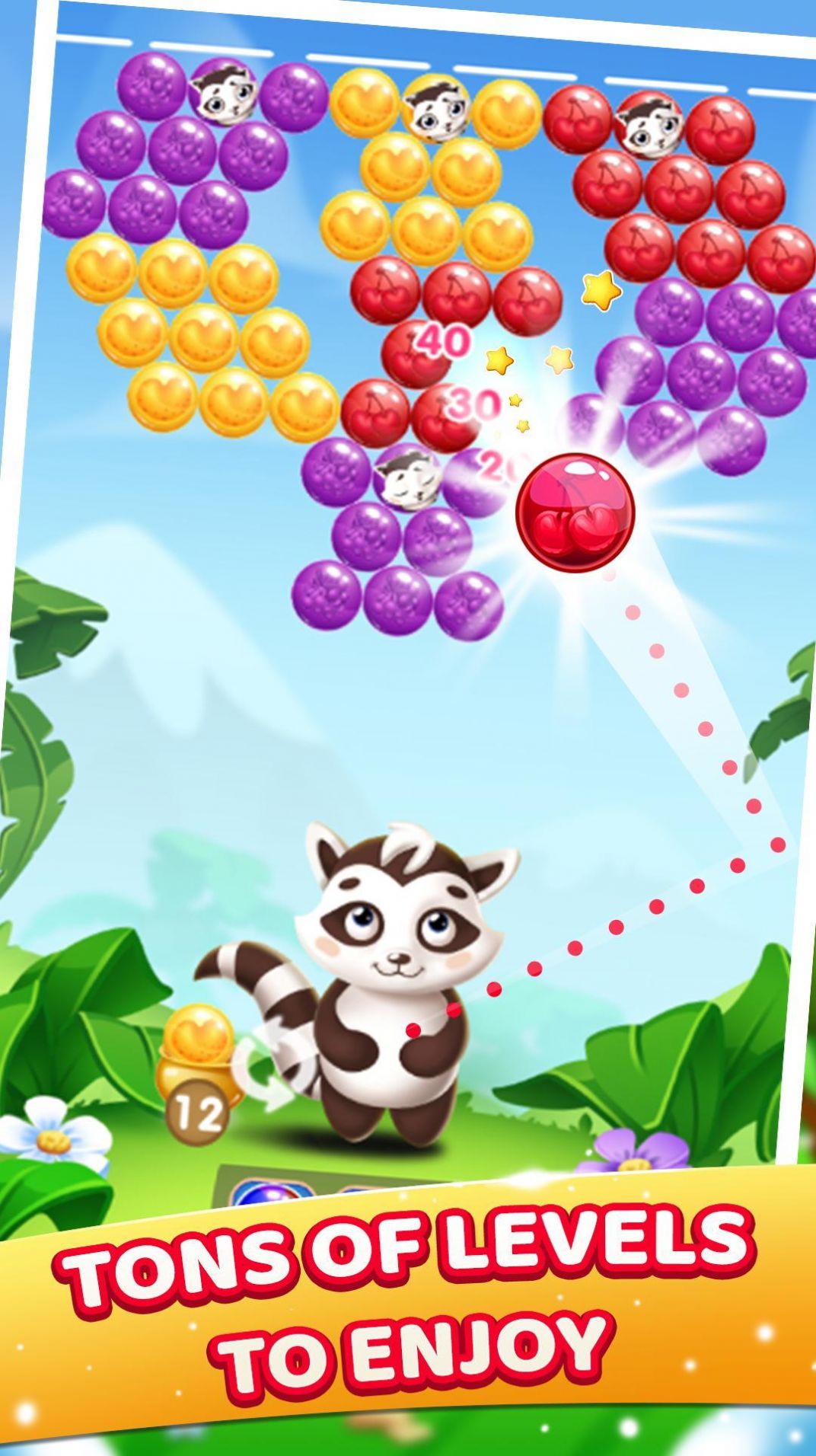 浣熊泡泡消除游戲領紅包最新版（Raccoon Bubbles）截圖1