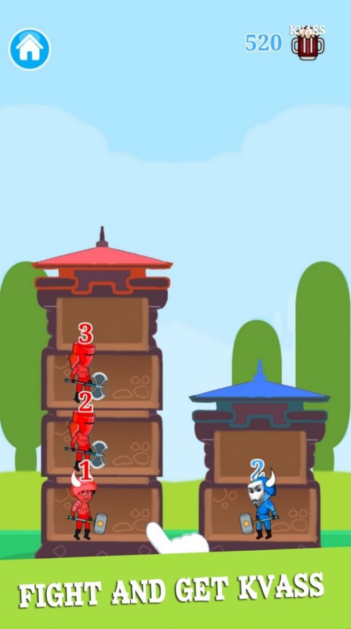 泡泡克瓦斯塔戰(zhàn)爭游戲安卓版（Bubble Kvass Tower Wars）截圖1