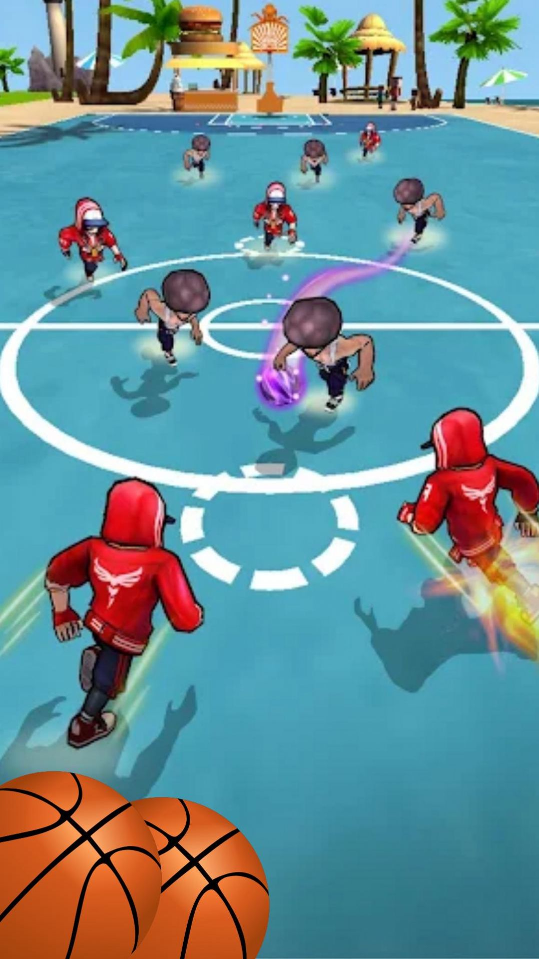 扣籃冠軍賽游戲安卓版（Basketball Court Challenge-Dodge & Score Ball）截圖2